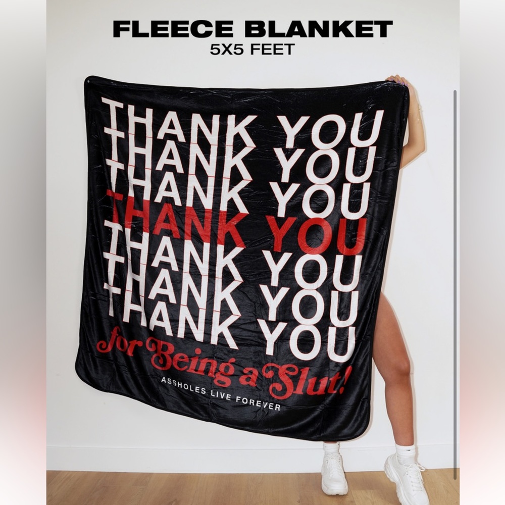 ALF “thank you” fleece blanket NWT